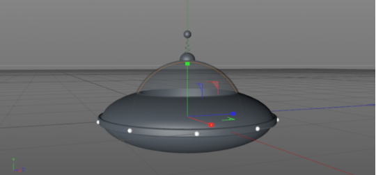 如何利用C4D制作小黄人飞碟模型-32