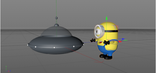 如何利用C4D制作小黄人飞碟模型-33