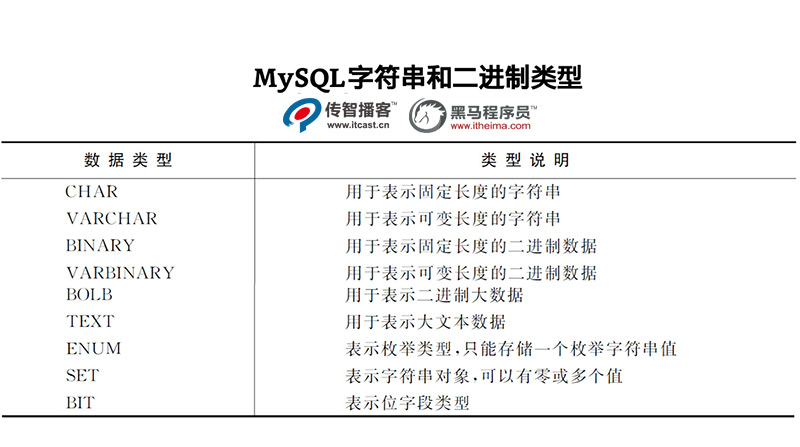 字符串和二进制类型