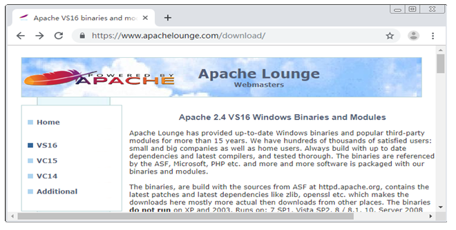 Apache软件下载和安装