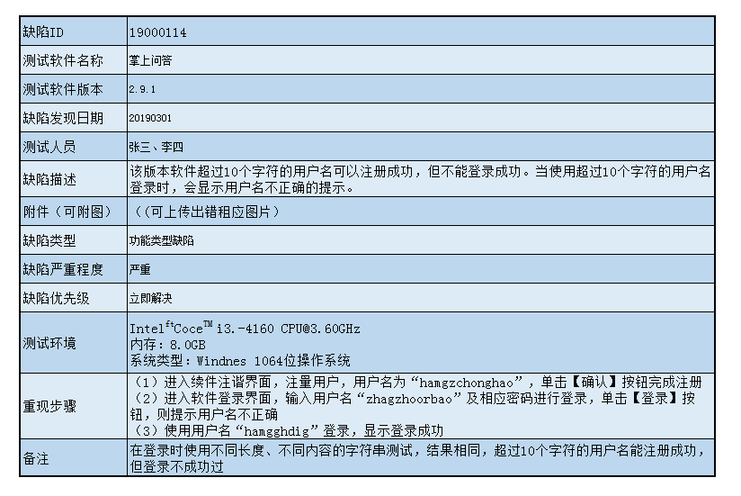 缺陷报告